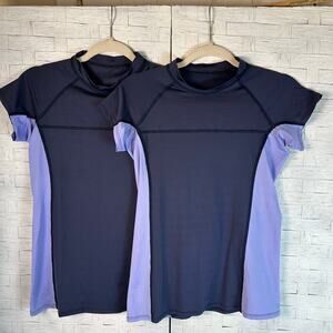 Patagonia two women’s Microswell
Short Sleeve T-shirt  Rashguard 71850.